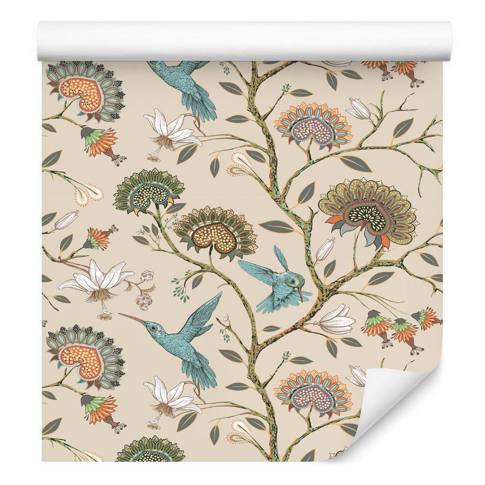 Tapeta – Kolorowe kolibry, dekor w nowoczesnym stylu nr. 1