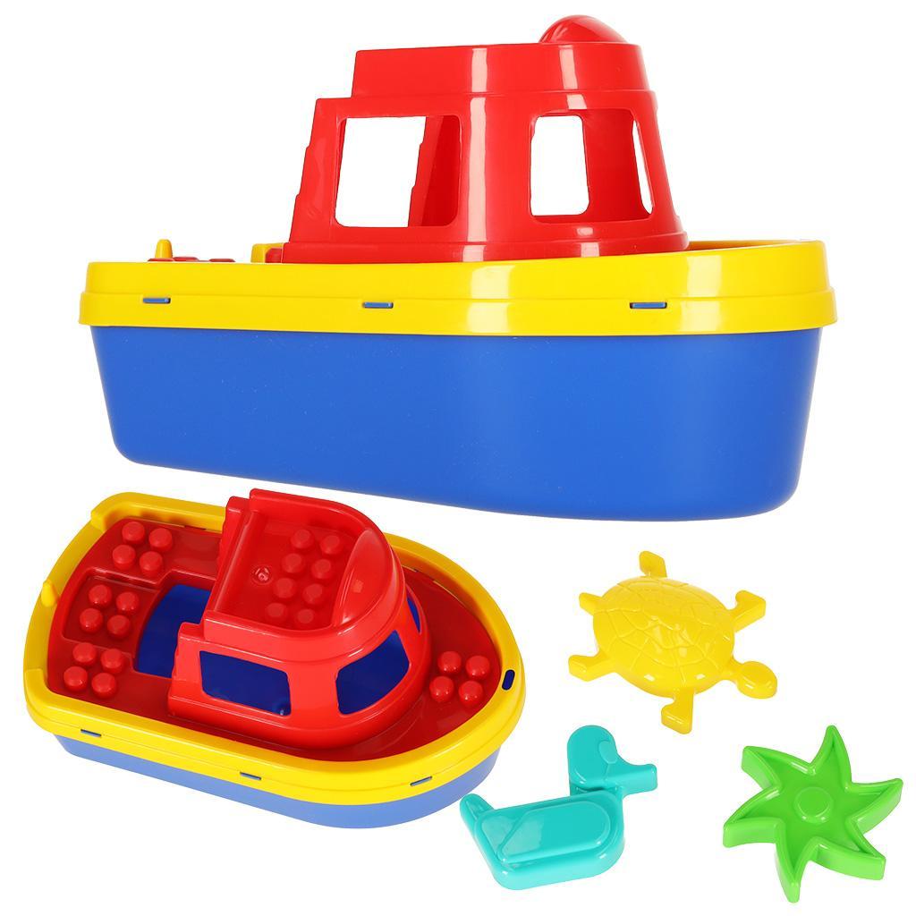 DIPLO Statek z foremkami zabawkami x3 do piasku dla dzieci 25x15x14,7cm nr. 1