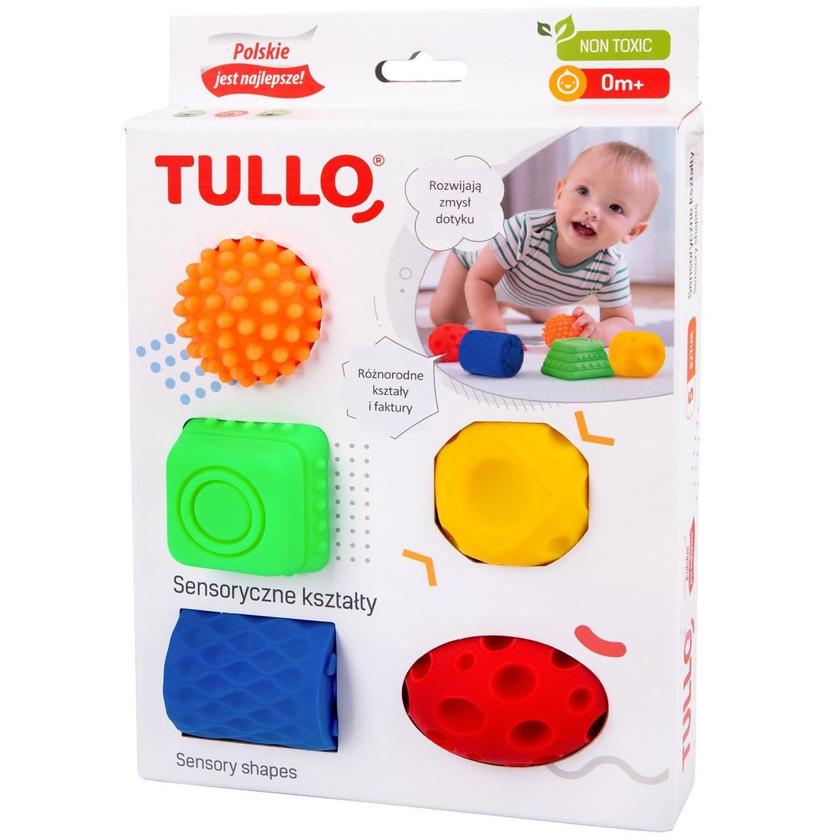 SENSORYCZNA zabawka komplet 5 sztuk kolorowe kształty dla dziecka  nr. 4
