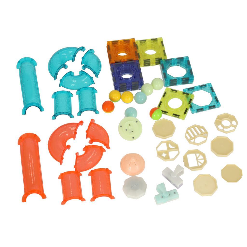 Klocki magnetyczne MARBLE tor kulkowy świecący 49 elementów zabawka dla dzieci 27x13x7,5 cm nr. 8