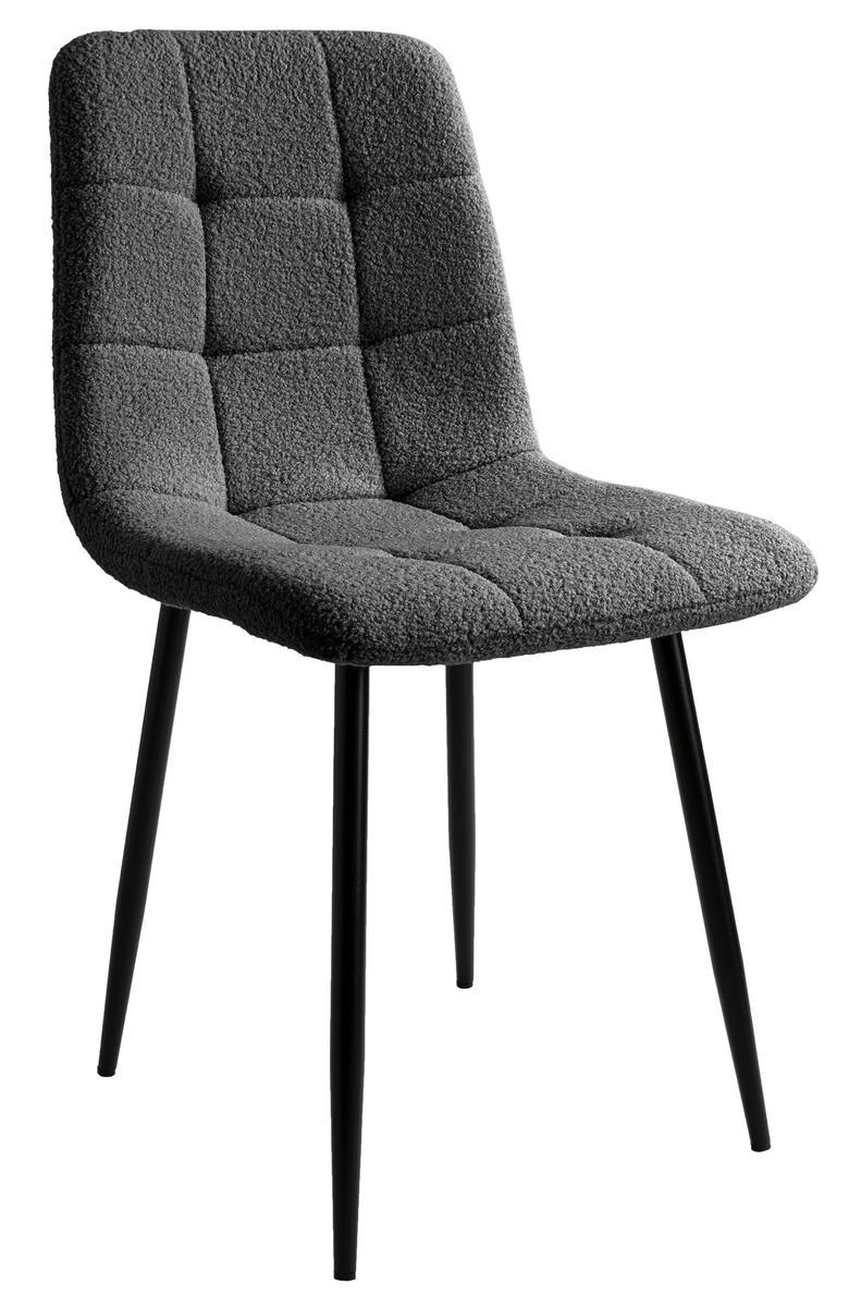 Krzesło boucle DENVER 44x86x55 cm do jadalni teddy grafitowe nr. 1