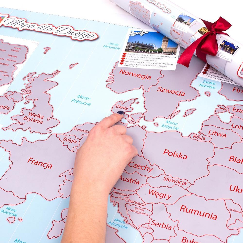 Mapa Zdrapka dla Dwojga Pary plakat Europa w tubie 9 Full Screen
