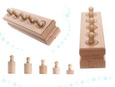 Odważniki cylindry drewniane sorter montessori - Miniaturka zdjęcia nr 6