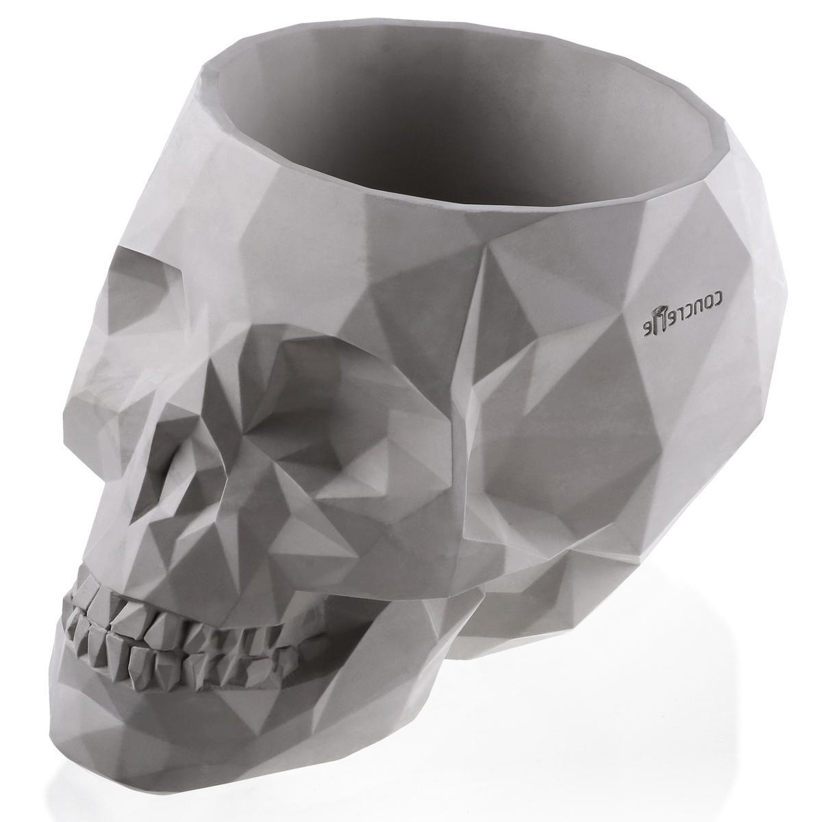 Donica Skull Low-Poly Unpainted 24 cm nr. 3
