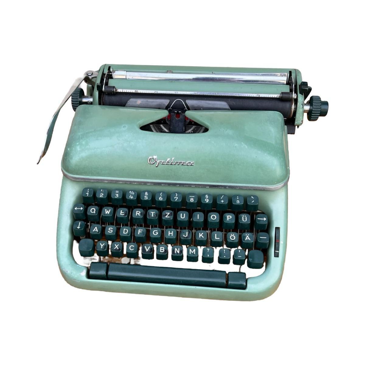 Zielona maszyna do pisania Optima Elite 3, Niemcy, 1958. nr. 2