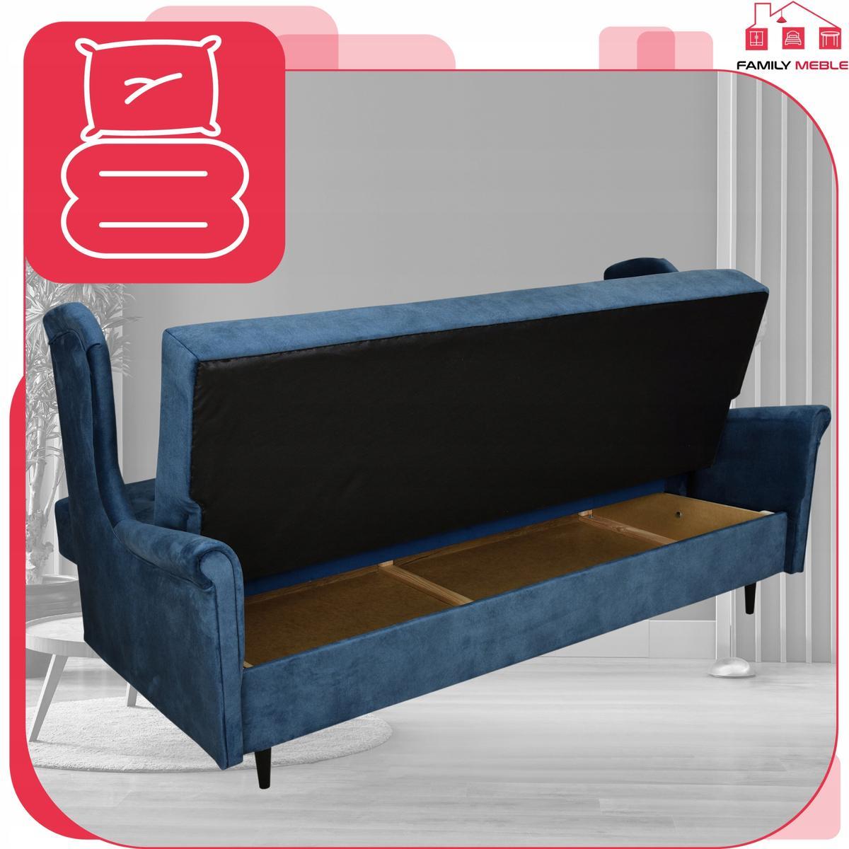 Wersalka sofa uszak kanapa rozkłada Ari niebieska 2 Full Screen