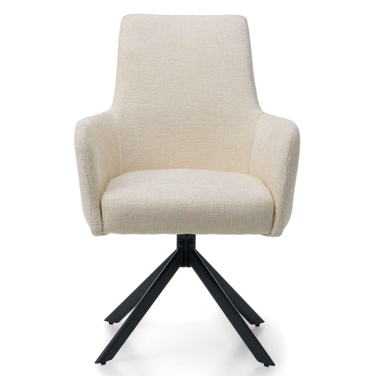 Krzesło TITO jasnobeżowe tapicerowane welurem do jadalni lub salonu  nr. 2