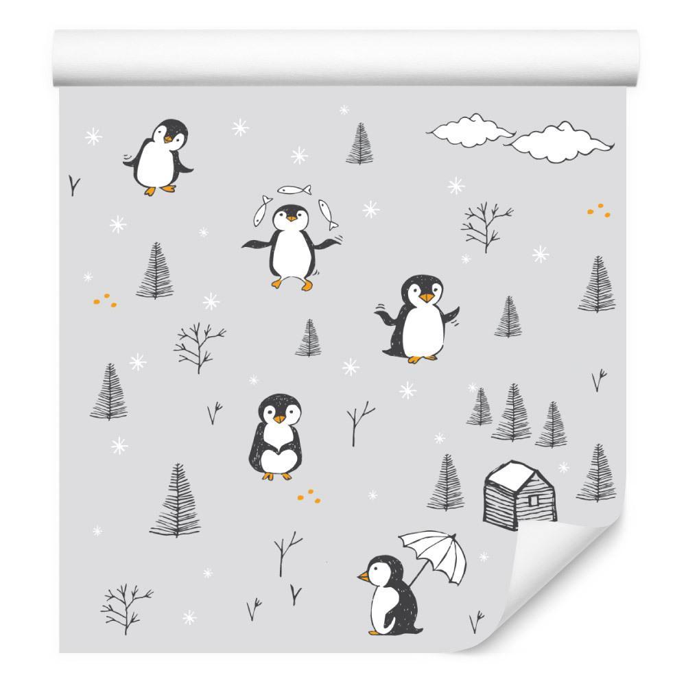 Tapeta dla dzieci – Radosne pingwiny  nr. 1