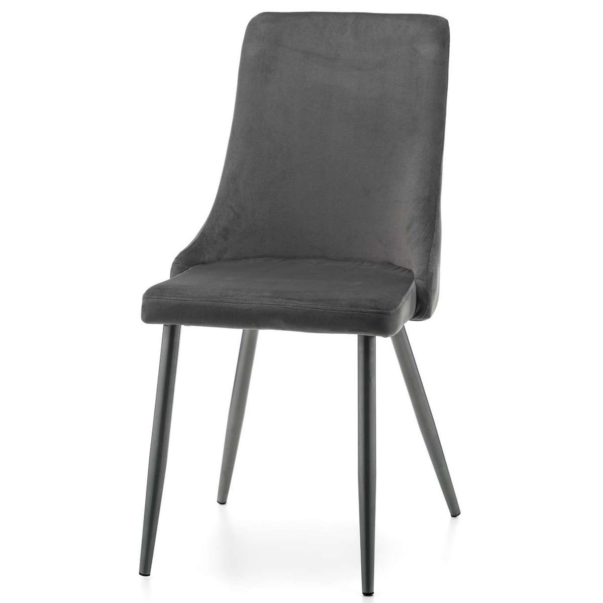 Krzesło UNO szare tapicerowane welurem do jadalni lub salonu nr. 3