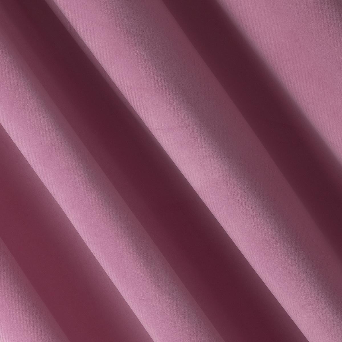 Zasłona PIERRE 140x270 cm różowa welwetowa na przelotkach  2 Full Screen