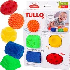 SENSORYCZNA zabawka komplet 5 sztuk kolorowe kształty dla dziecka 