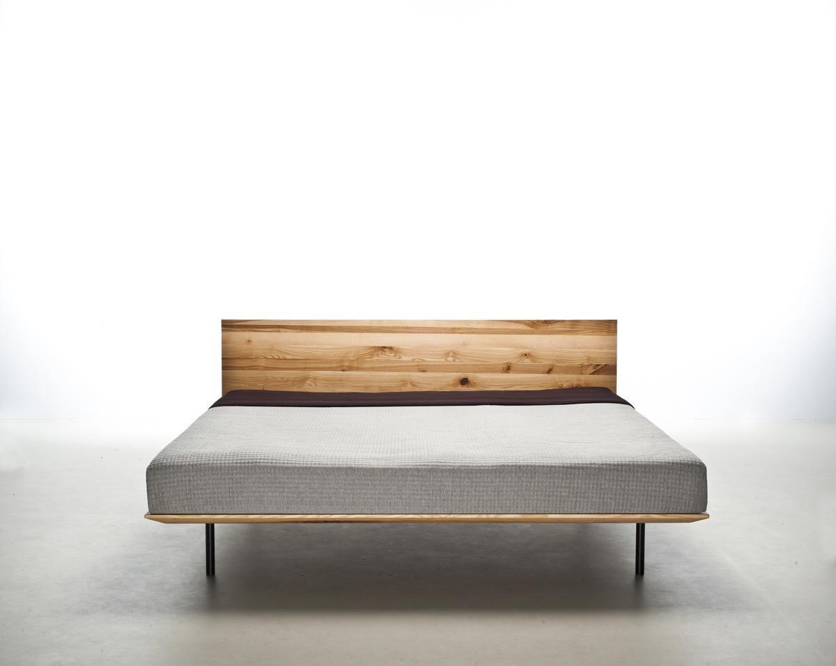 Łóżko MODO 180x200 elegancka modna rama z litego drewna olchowego z tapicerowanym zagłówkiem nr. 1