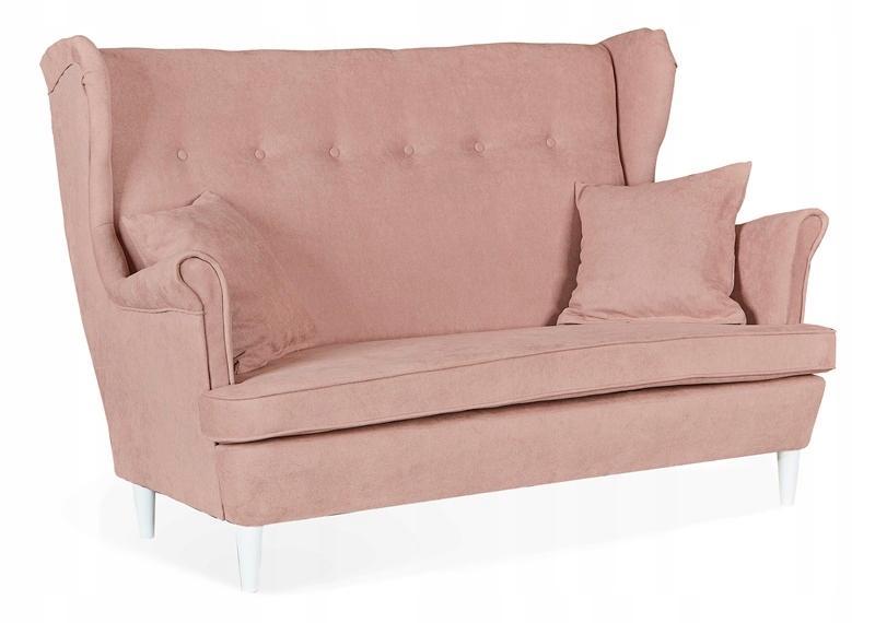 Zestaw wypoczynkowy mebli ARI 149x104x92 cm uszak sofa fotele pufy do salonu Enjoy pudrowy róż nr. 2