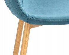 Krzesło VITO szare tapicerowane welurem do jadalni salonu  - Miniaturka zdjęcia nr 6
