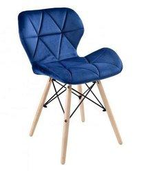 Krzesło Skandynawskie DSW WELUROWE Niebieski