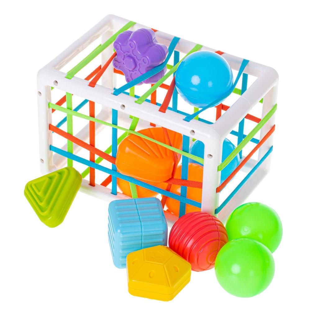 Kostka elastyczna sensoryczna układanka sorter kształtów zabawka wtykana prostokąt nr. 5