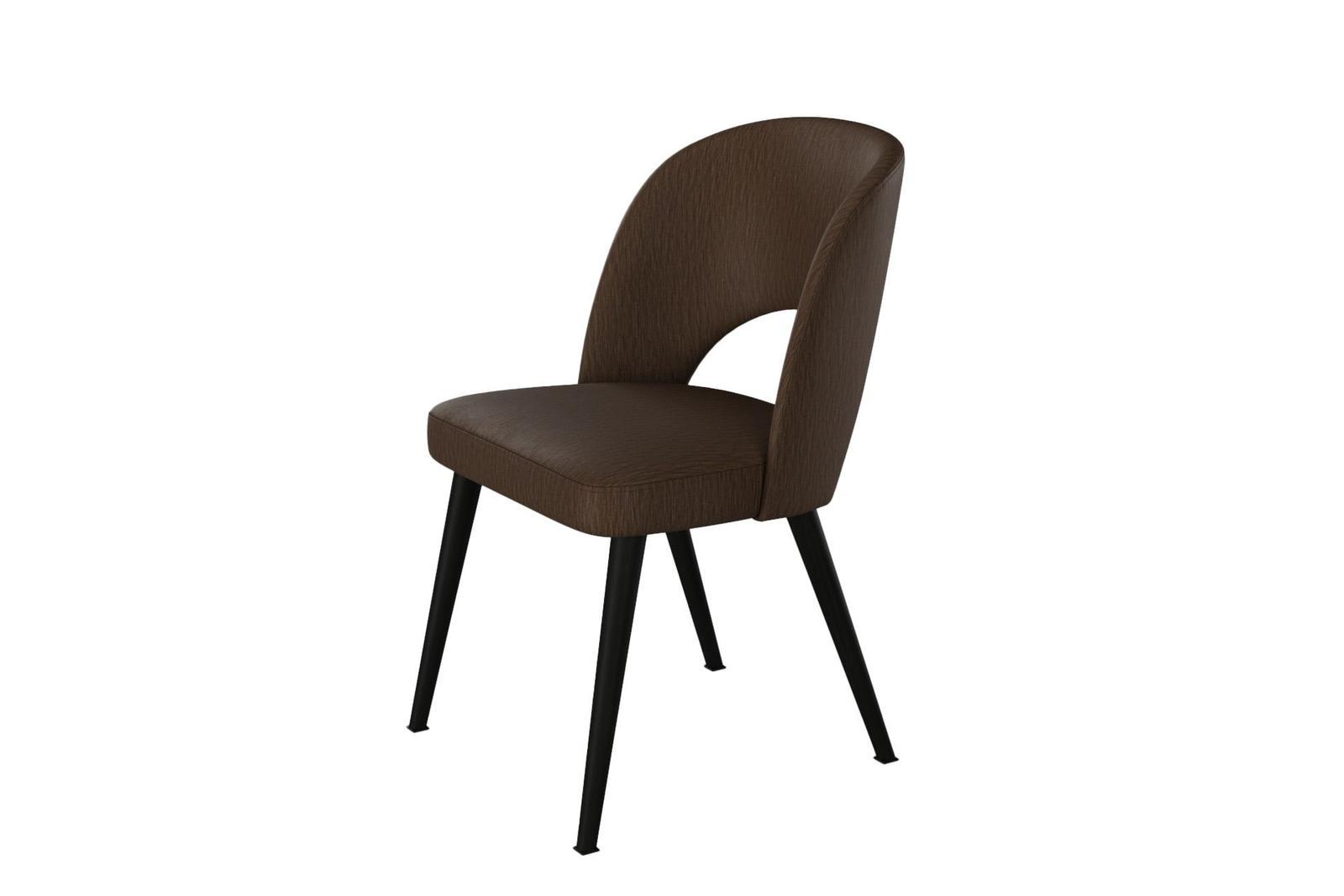 Krzesło TUXEDO KR-5 46x82x45 cm do jadalni welurowe brązowy nr. 2