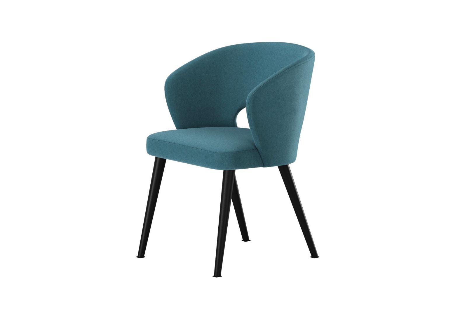 Krzesło DELUXE KR-8 50x60x85 cm welurowe do jadalni niebieski nr. 2