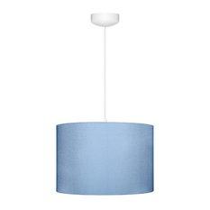 Lampa wisząca Classic 35x35x23 cm do pokoju dziecka niebieski drewno białe