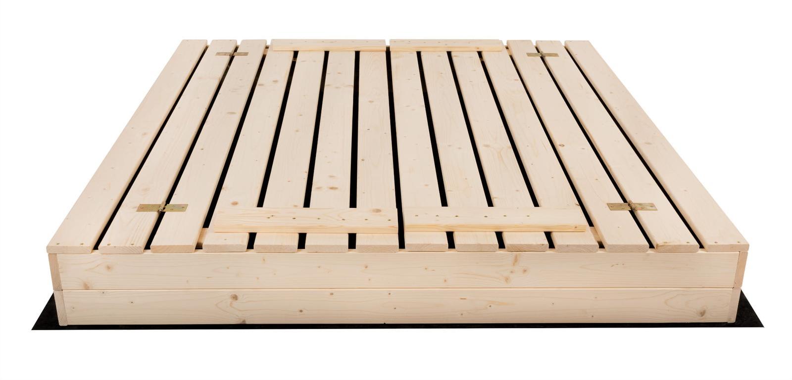 Piaskownica 150x20x150 cm składana z ławeczkami drewniana impregnowana do ogrodu dla dzieci  nr. 6