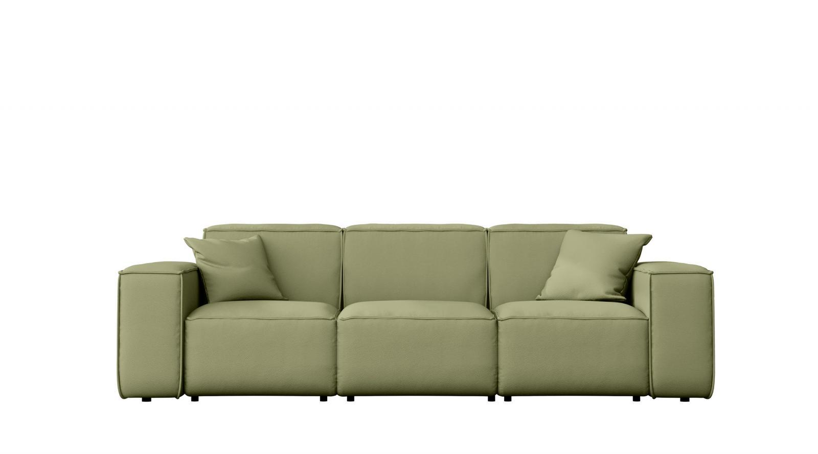 Sofa ogrodowa MALIBU 245x88x103 cm wodoodporna UV 3-os + 2 poduszki do ogrodu jasnozielona nr. 1