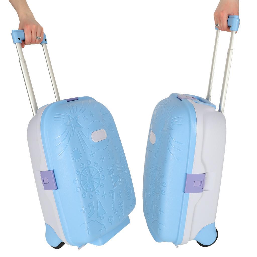 Walizka podróżna kabinowa dla dzieci na kółkach bagaż podręczny z imieniem niebieska nr. 11