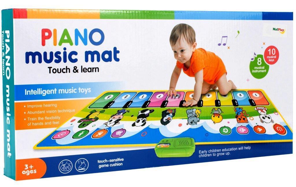 Mata muzyczna interaktywna pianinko z nagrywaniem kolorowa dla dzieci 3+ 110x36x1 cm 1 Full Screen
