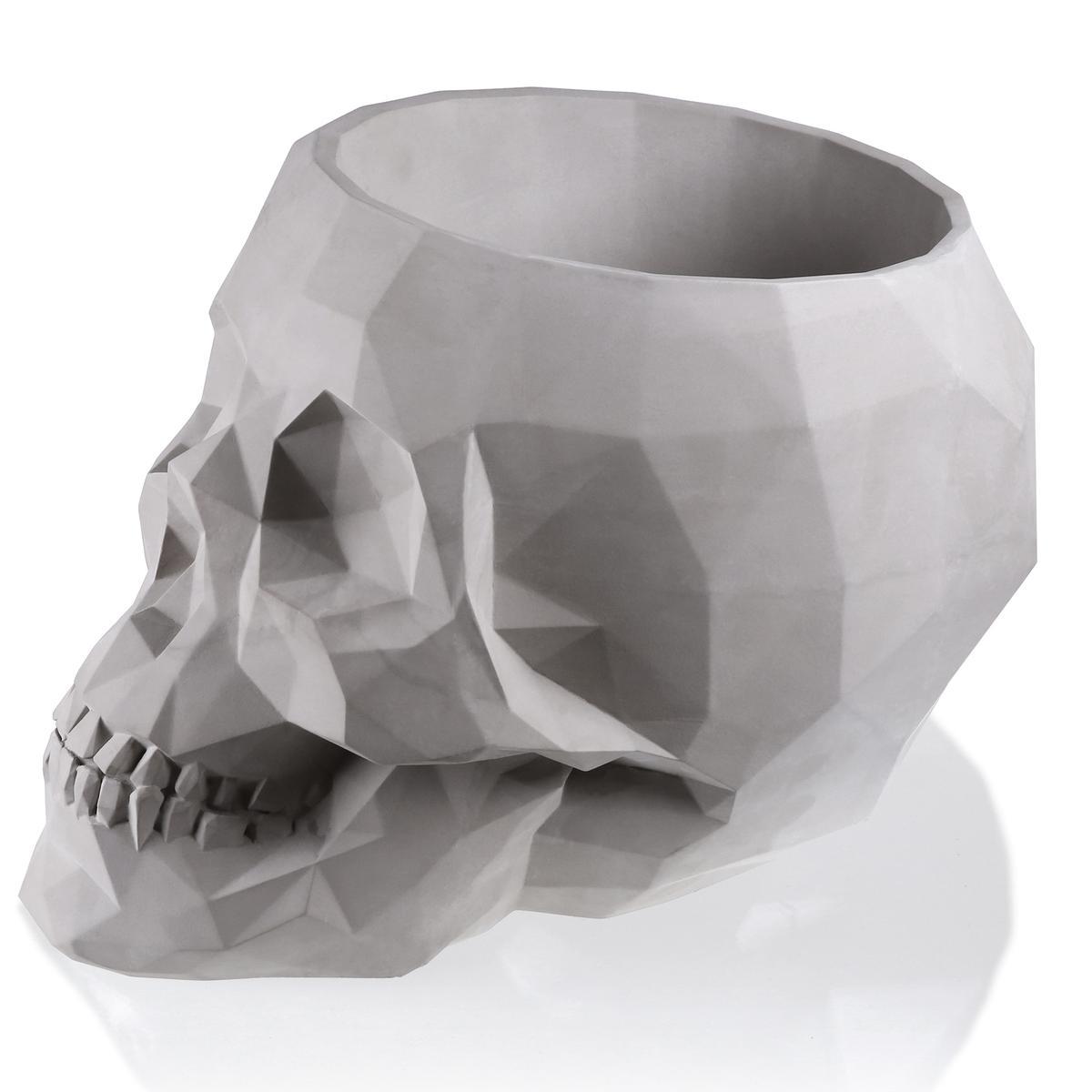 Donica Skull Low-Poly Unpainted 24 cm nr. 2