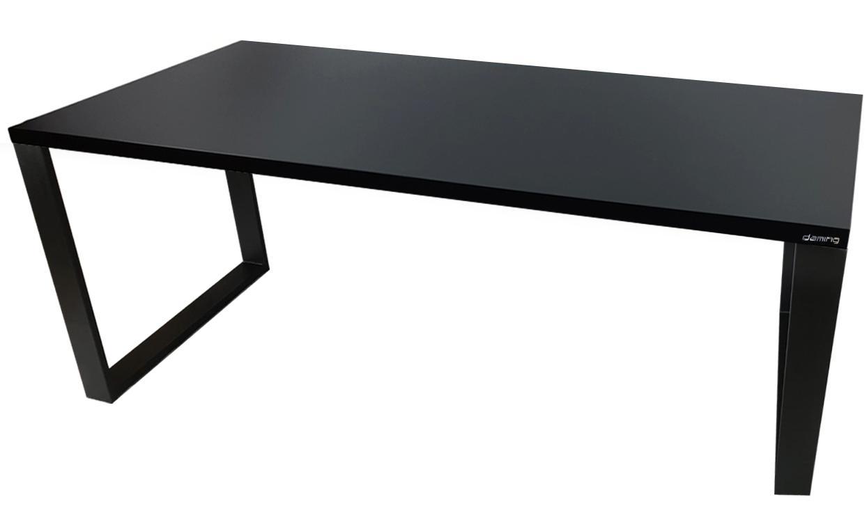 Biurko gamingowe 136x66x3.6 cm czarne loftowe metalowe stół komputerowe do pokoju gracza nr. 1