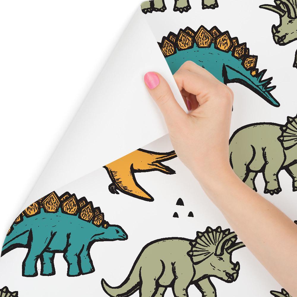 Tapeta ścienna w kolorowe dinozaury, dla dzieci  nr. 3