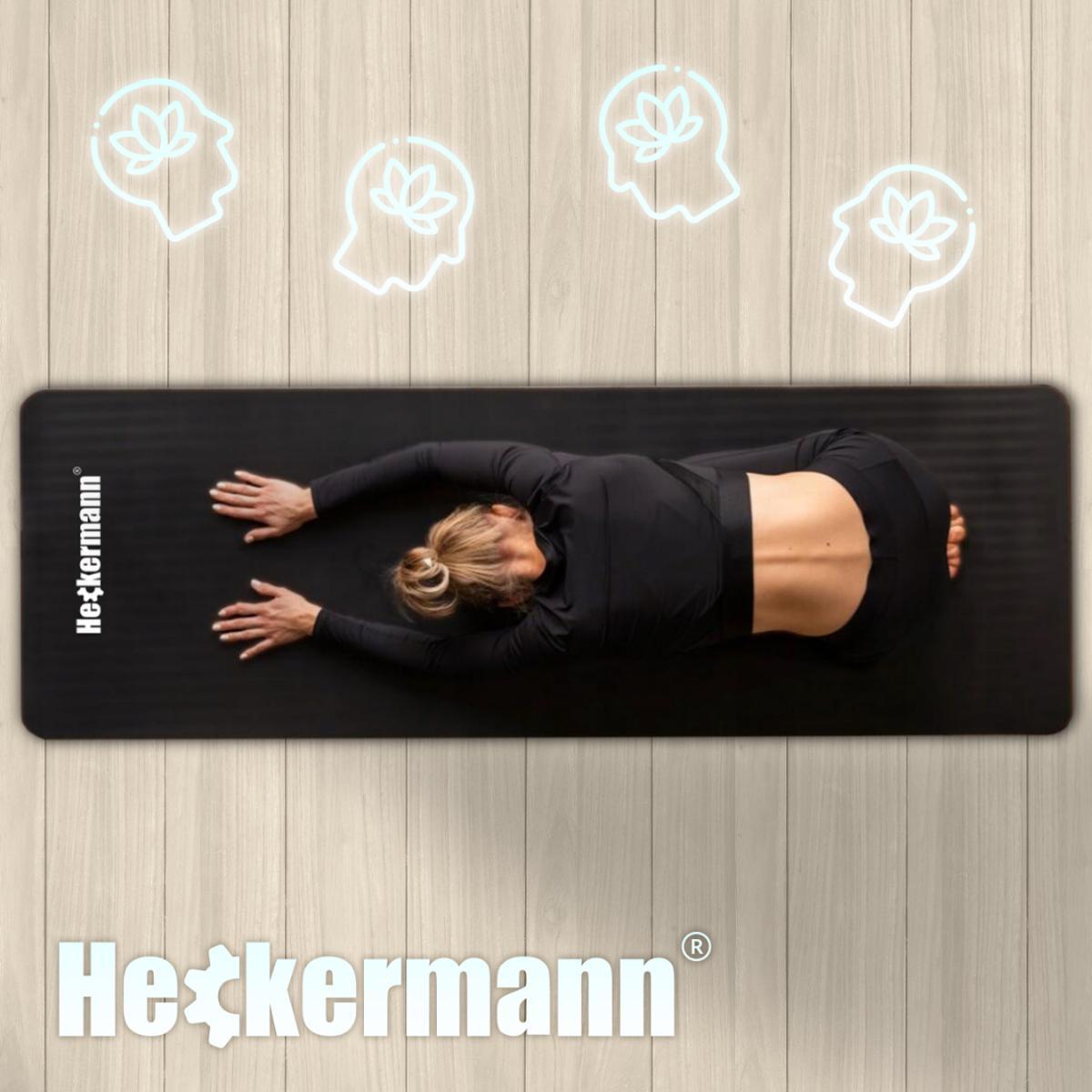 Mata do jogi antypoślizgowa kauczukowa do ćwiczeń Heckermann® 183x61x1cm nr. 3