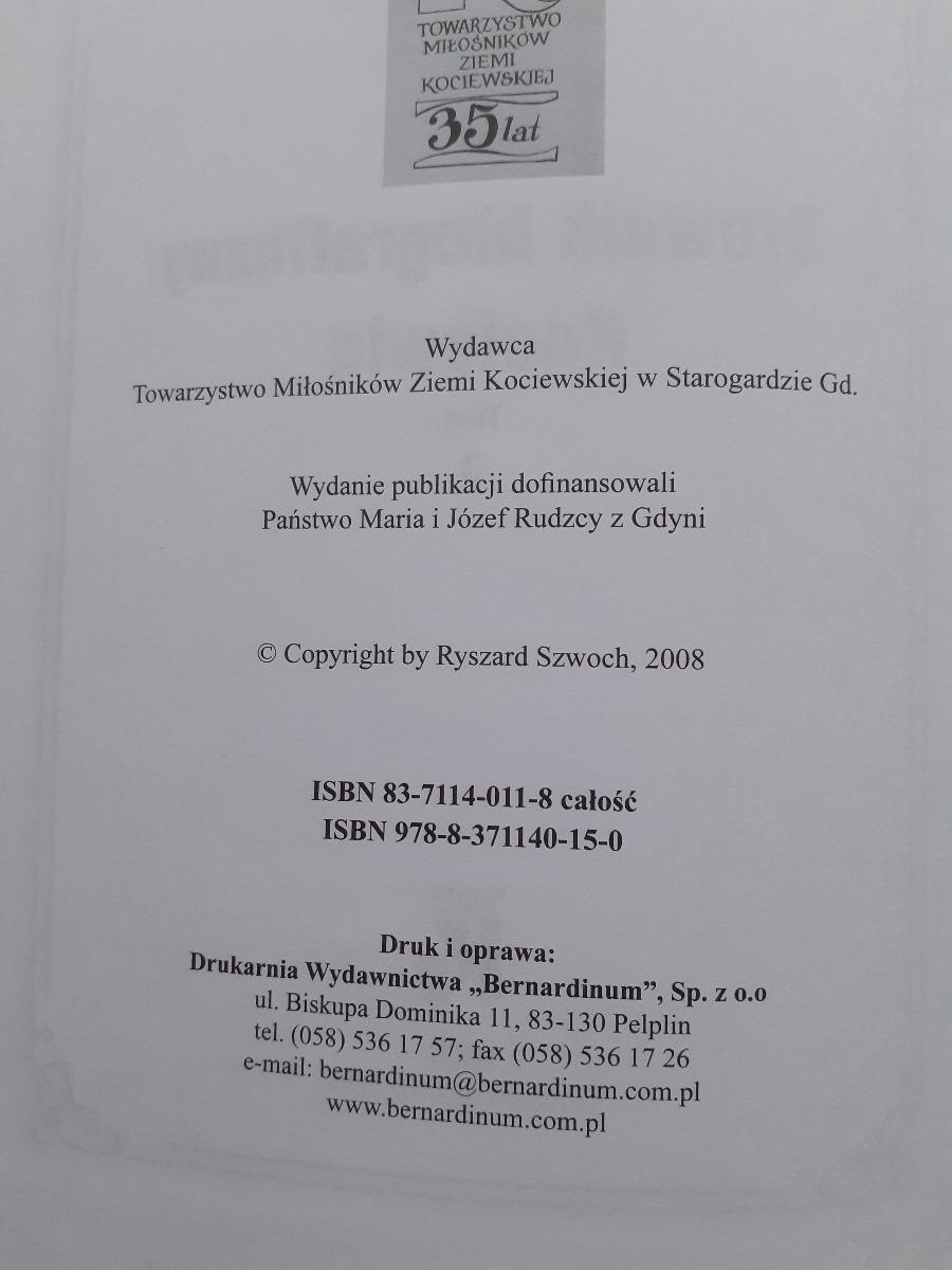 Słownik biograficzny Kociewia - tom 1 + tom 2 + tom 3 - Ryszard Szwoch 11 Full Screen