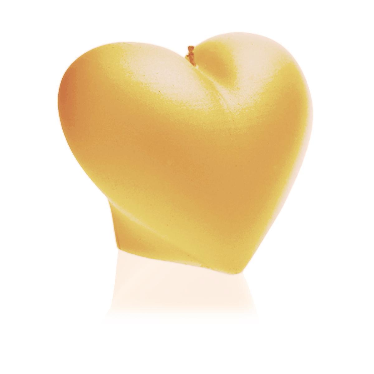 Świeca Heart Smooth Yellow nr. 1