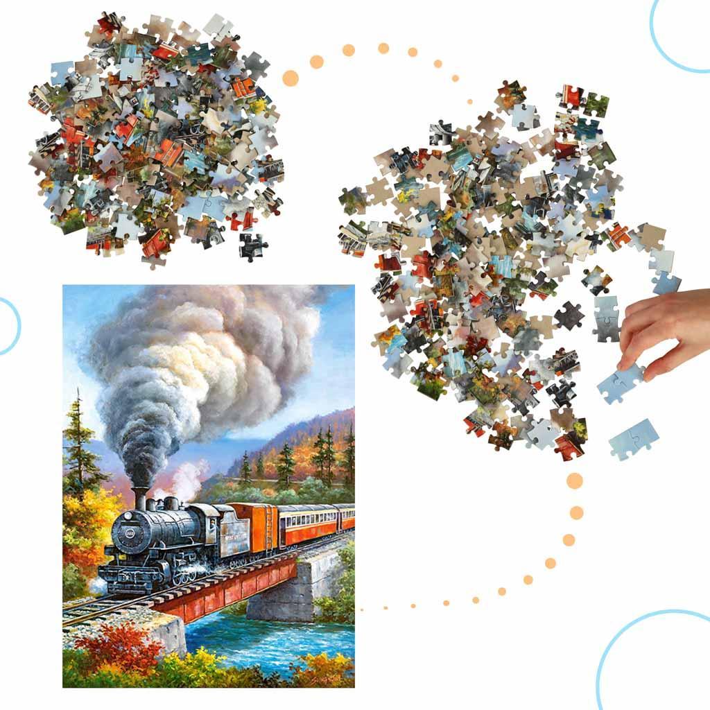 CASTORLAND Puzzle układanka 200 elementów Train Crossing - Pociąg 7+ nr. 5