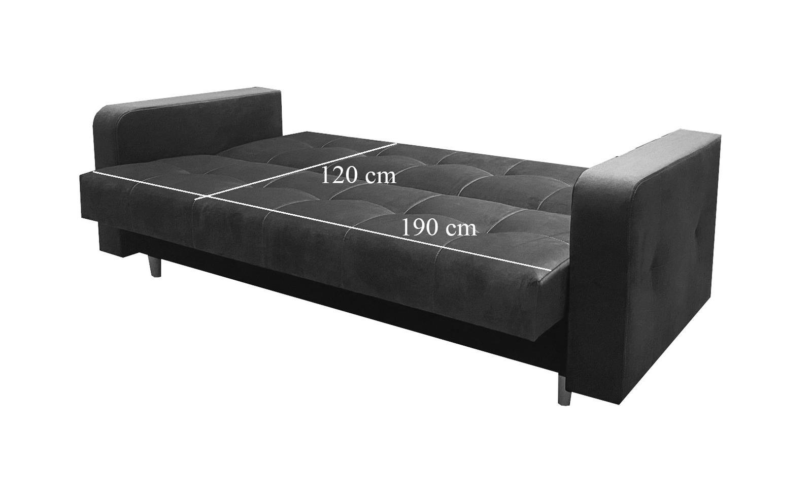 Sofa SCARLETT kanapa rozkładana z pojemnikiem na pościel do salonu  9 Full Screen