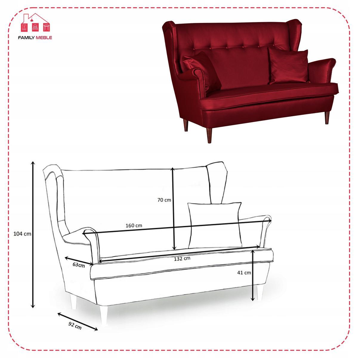 Zestaw wypoczynkowy eko skóra sofa + 2 fotele 6 Full Screen