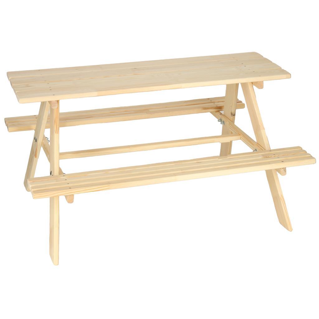Ławka ogrodowa stolik dla dzieci drewniany 92 x 78 x 52cm nr. 4