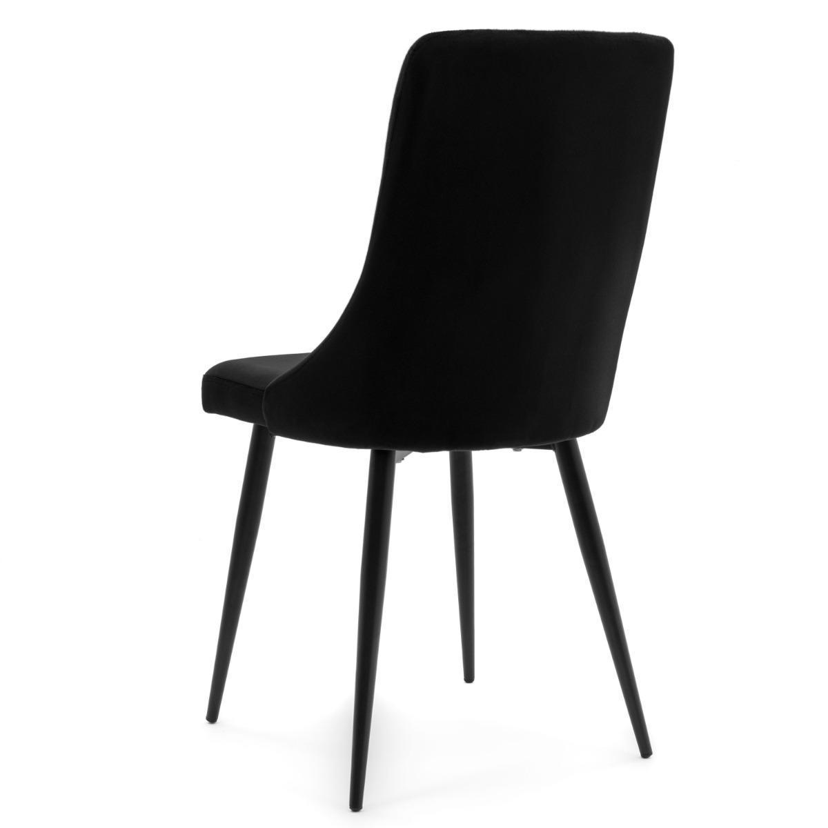 Krzesło CAREN czarne tapicerowane welurem aksamit velvet. do jadalni  nr. 7
