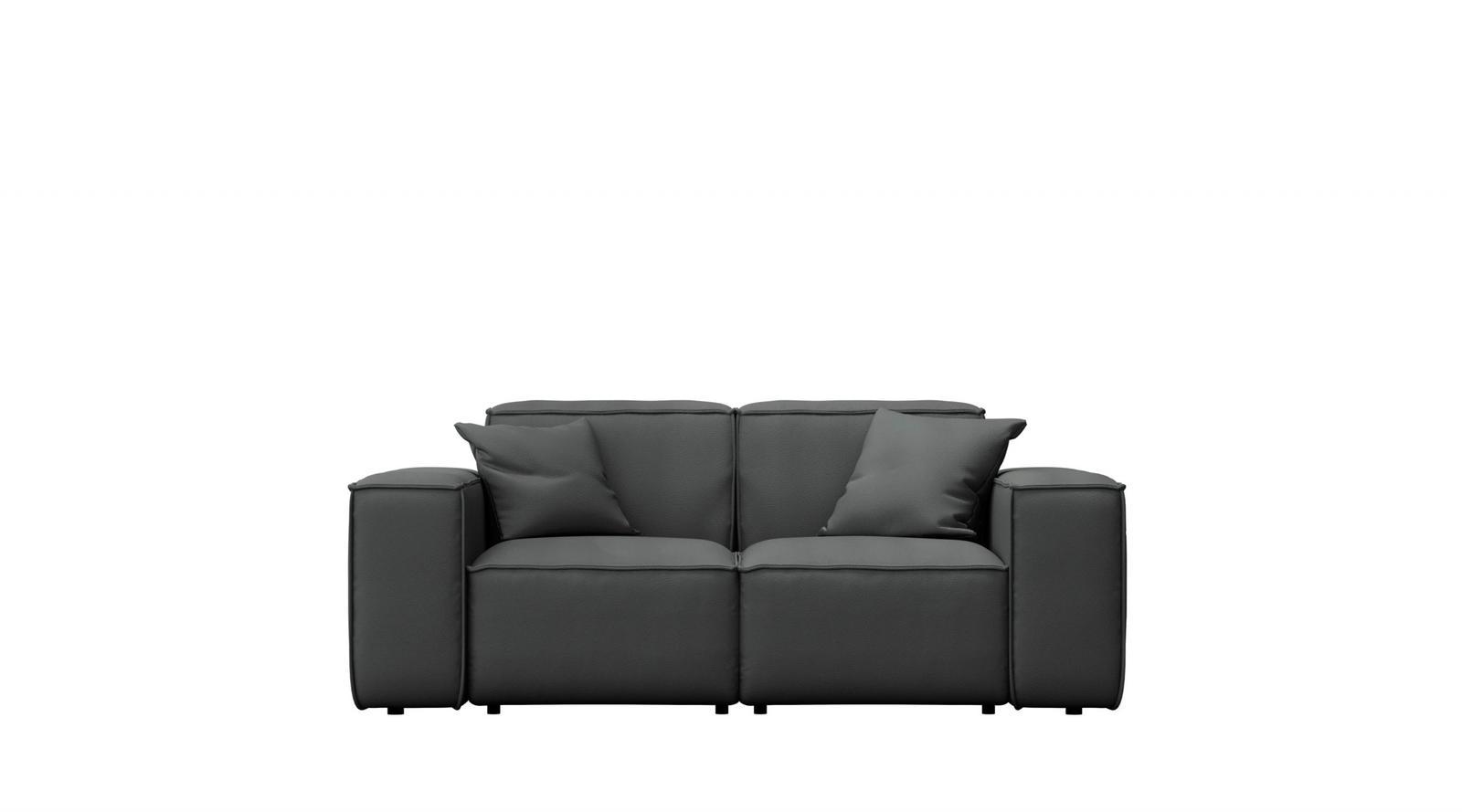 Sofa ogrodowa MALIBU 186x73x88 cm wodoodporna UV 2-os + 2 poduszki do ogrodu antracyt nr. 1