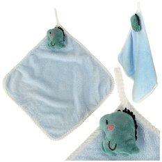 Ręcznik ręczniczek do rąk dla dzieci do przedszkola 30x30cm niebieski dinozaur - Miniaturka zdjęcia nr 1