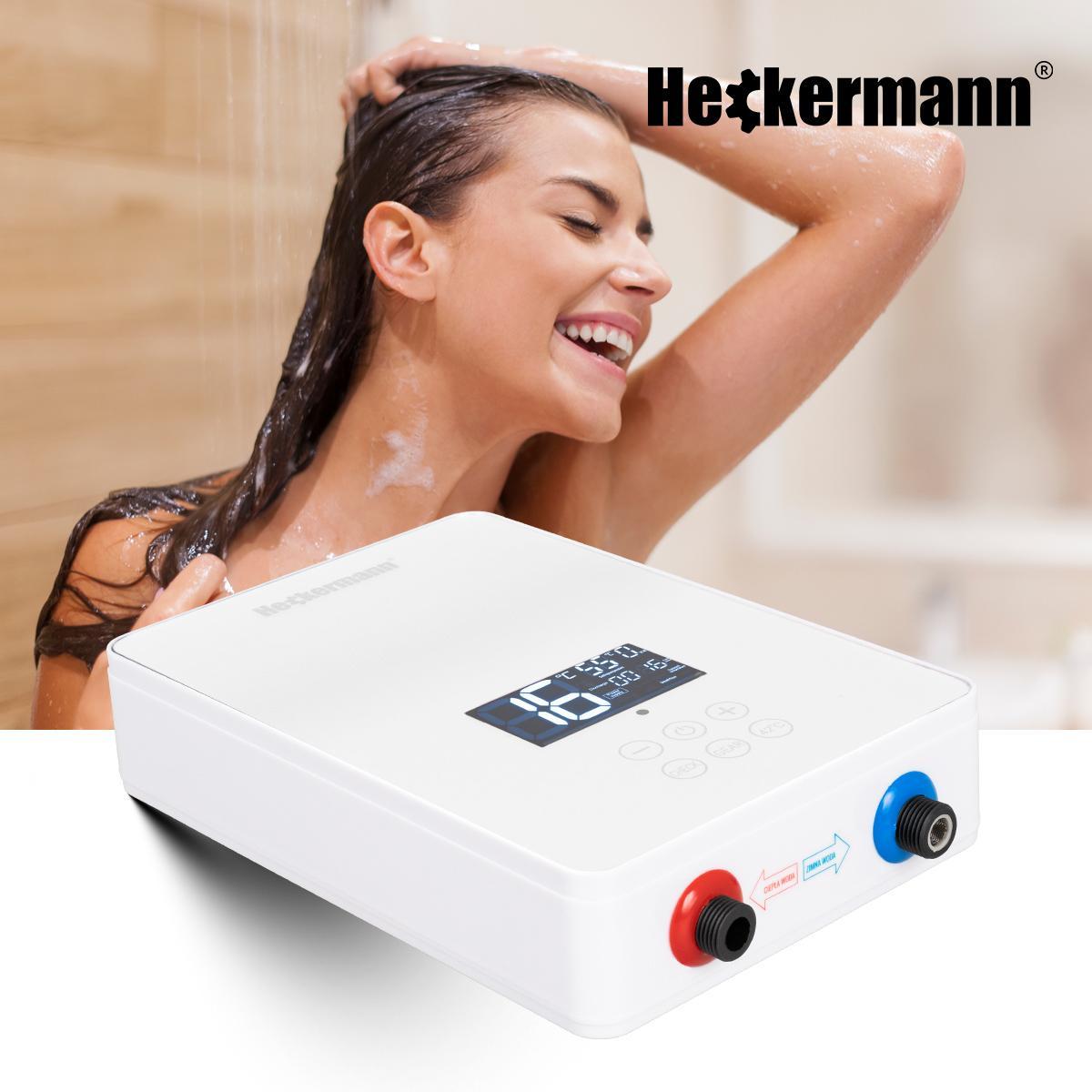 Zestaw Przepływowy elektryczny podgrzewacz wody Heckermann SL-X2-60 biały + Słuchawka nr. 4