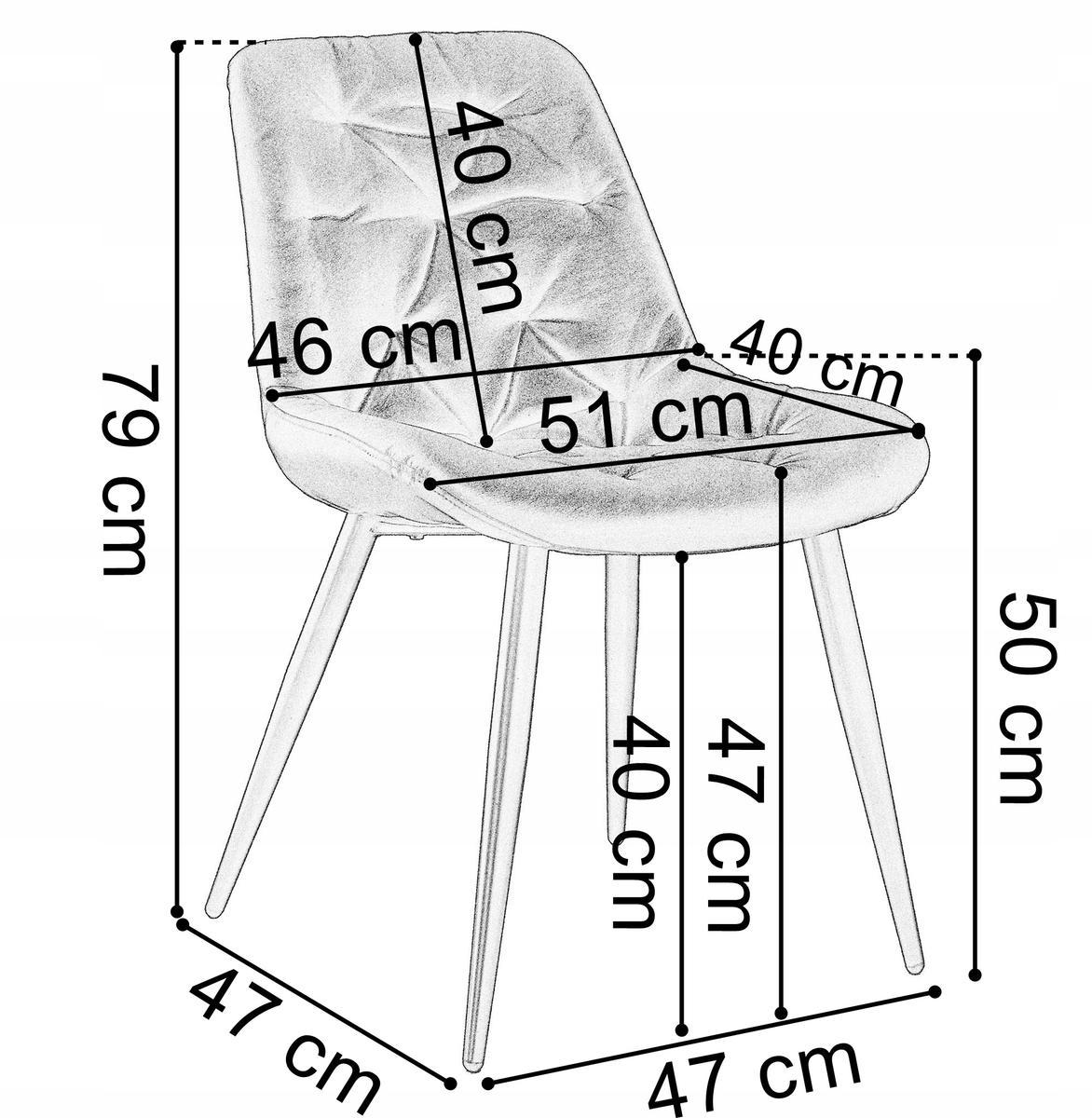 Krzesło ELIOT VELVET tapicerowane beżowy aksamit nr. 5