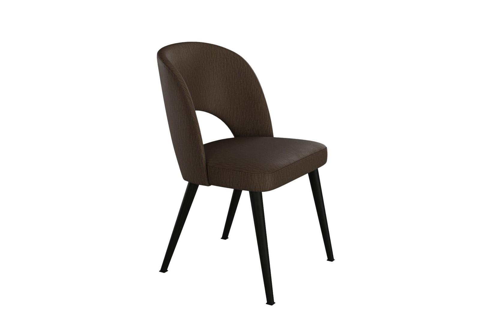 Krzesło TUXEDO KR-5 46x82x45 cm do jadalni welurowe brązowy nr. 3