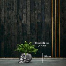 Doniczka betonowa Skull Low-Poly 7,6 cm | Stal - Miniaturka zdjęcia nr 8