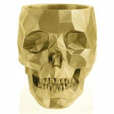 Doniczka betonowa Skull Low-Poly 11 cm | Klasyczne Złoto - Miniaturka zdjęcia nr 2