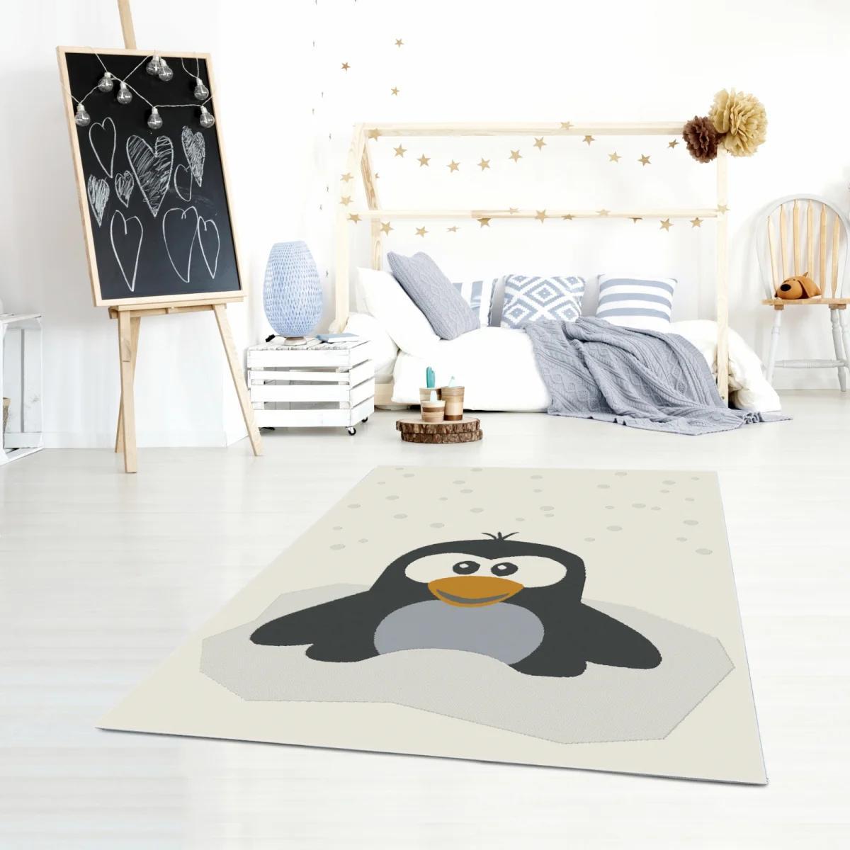 Dywan dziecięcy 120x180 cm do pokoju dziecięcego pingwin nr. 1