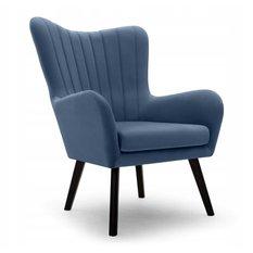 Fotel TED 76x100x78 cm do salonu niebieski Kronos - Miniaturka zdjęcia nr 1