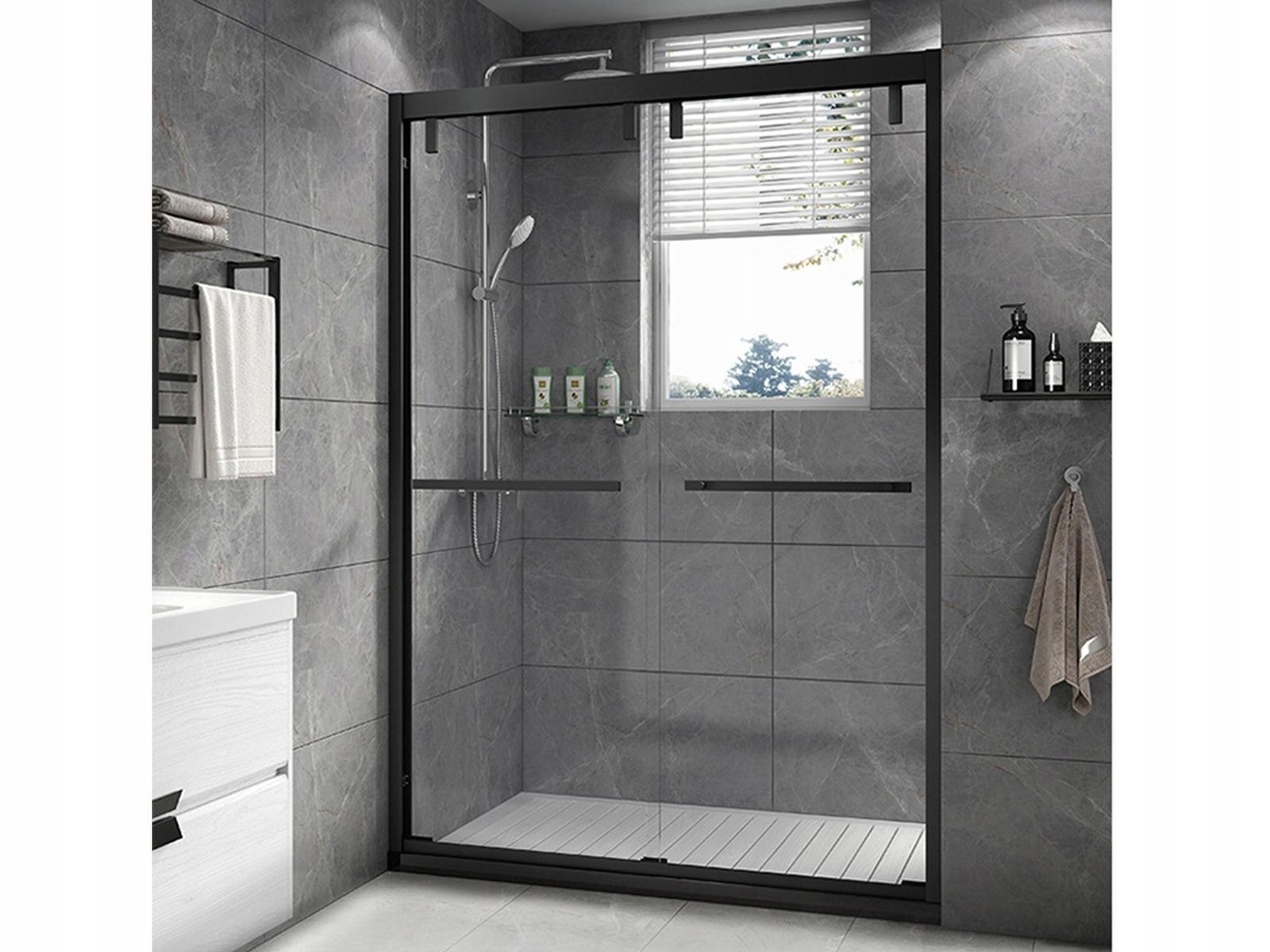 Ścianka łazienkowa prysznicowa LOFT 120cm czarne 6 Full Screen