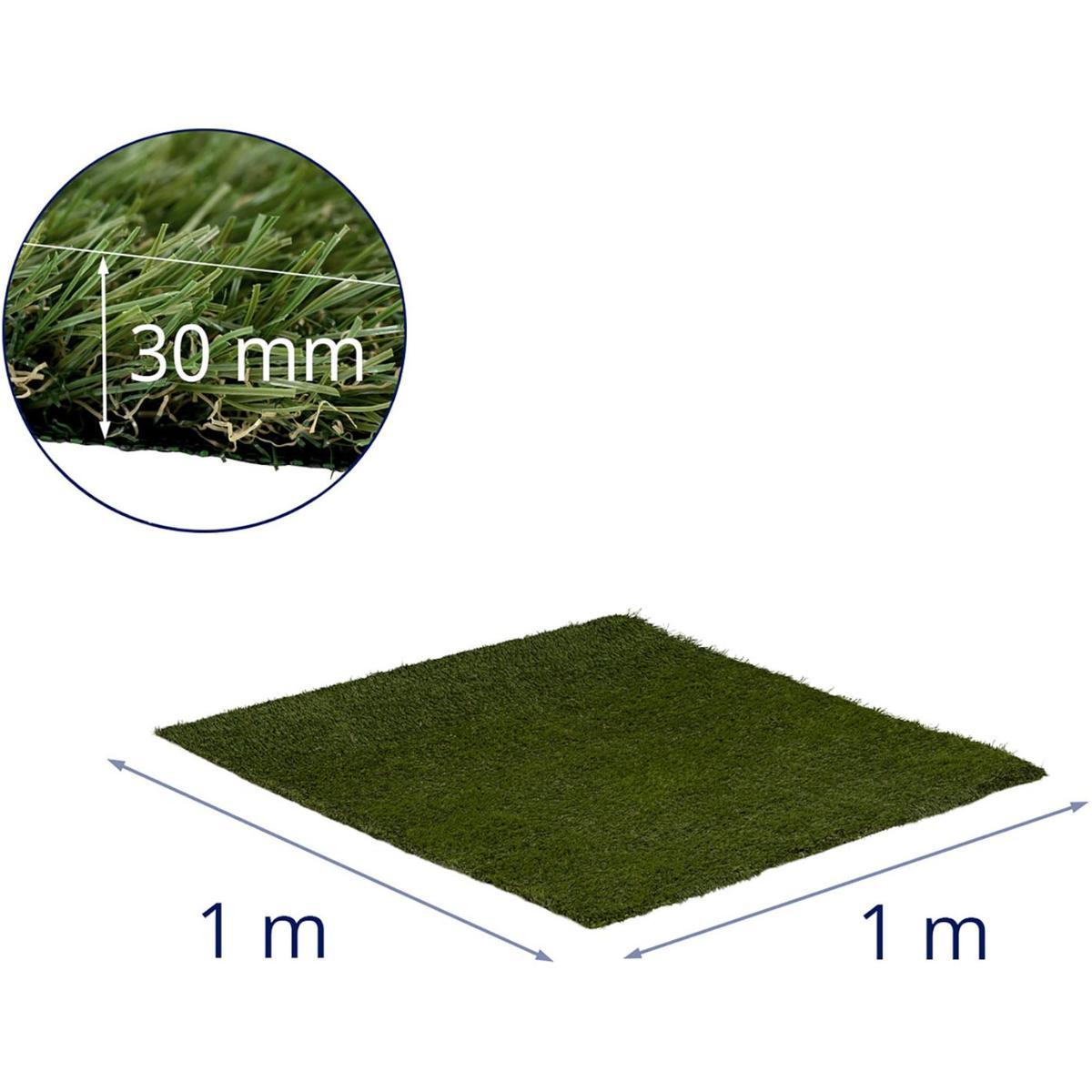 Sztuczna trawa na taras balkon miękka 30 mm 20/10 cm 100 x 100 cm nr. 6