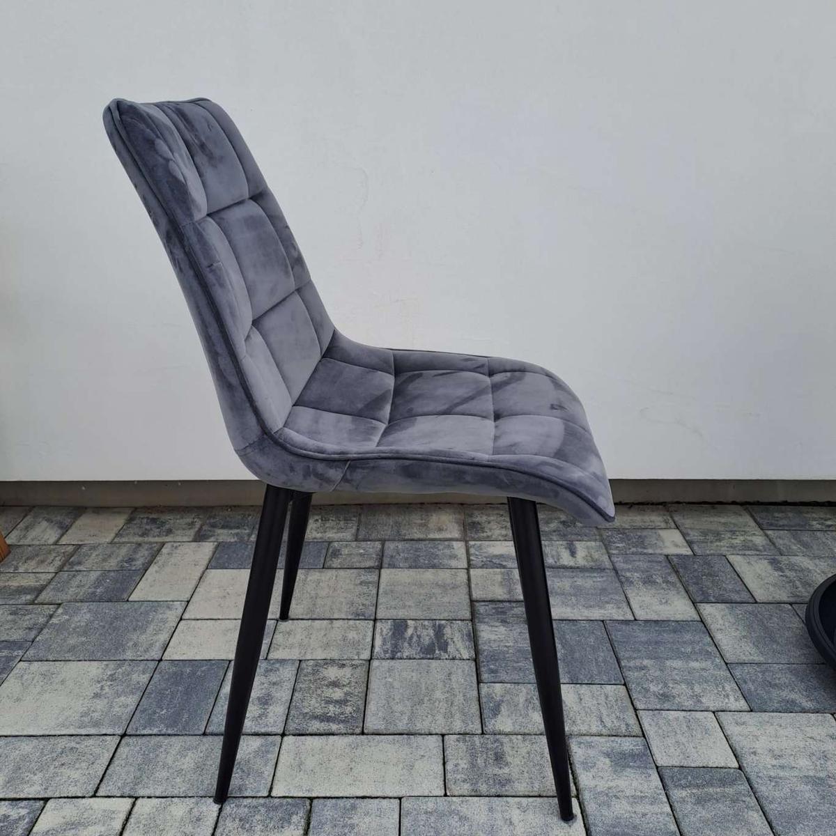 Krzesło tapicerowane, ciemny popiel nr. 5